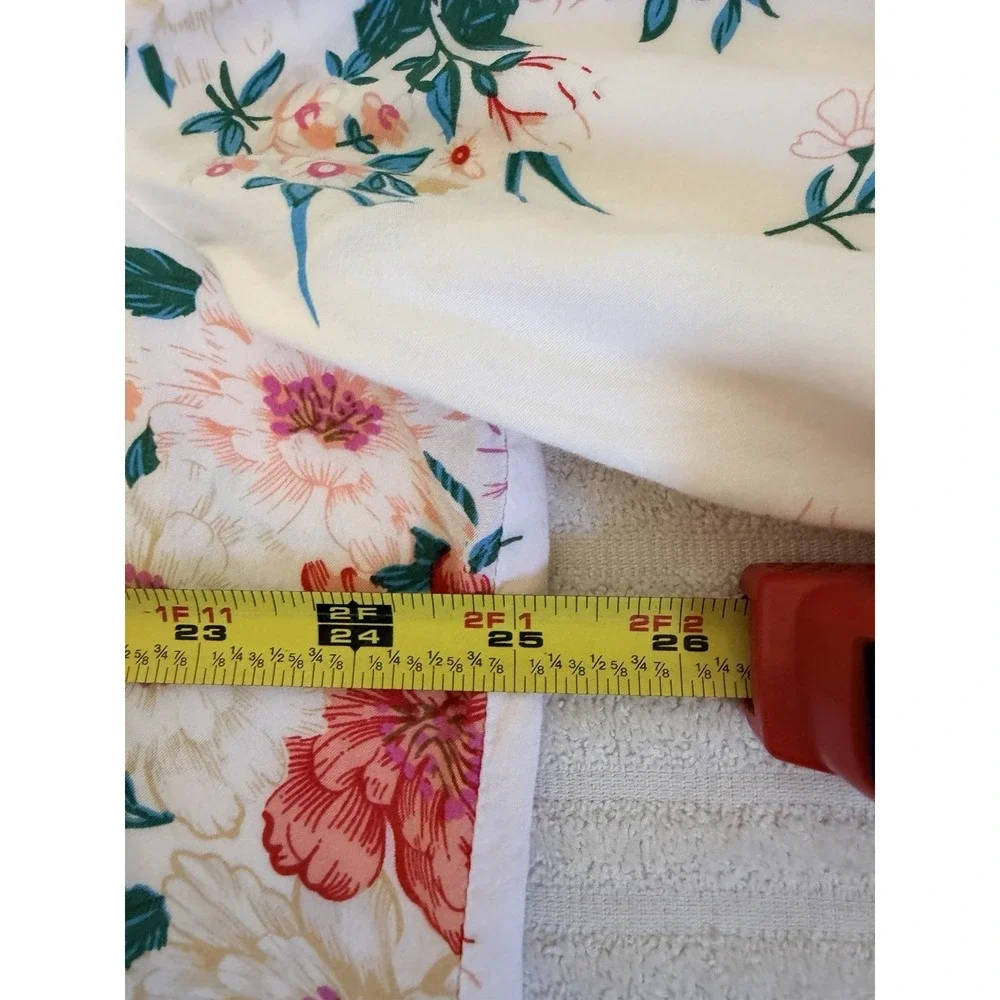Linda Anderson Women XXL Floral Boho Peasant Blouse White Rayon Embroidered Top - Picture 11 of 16